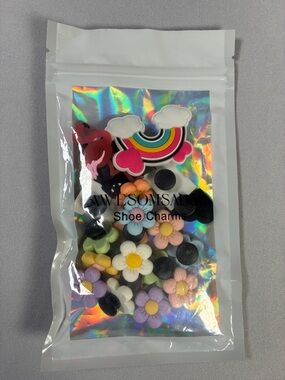 Colorful Flower and Rainbow Croc Charms 21  Pack